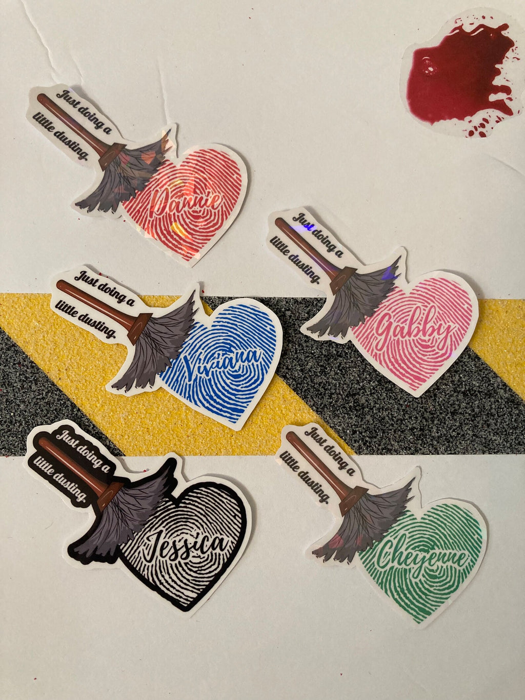 Personalized Fingerprint Heart Sticker: Forensic Science Gift