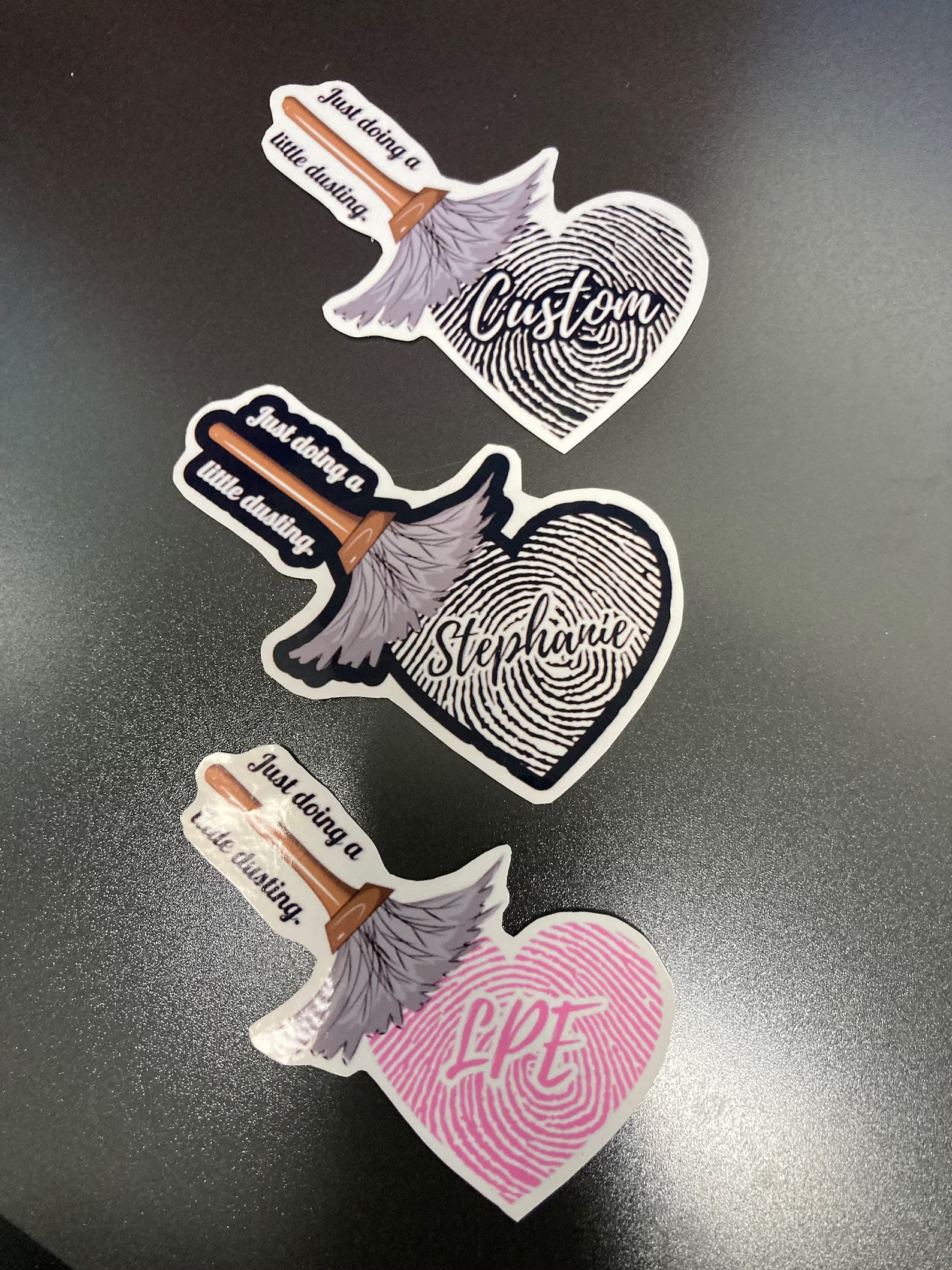 Personalized Fingerprint Heart Sticker: Forensic Science Gift