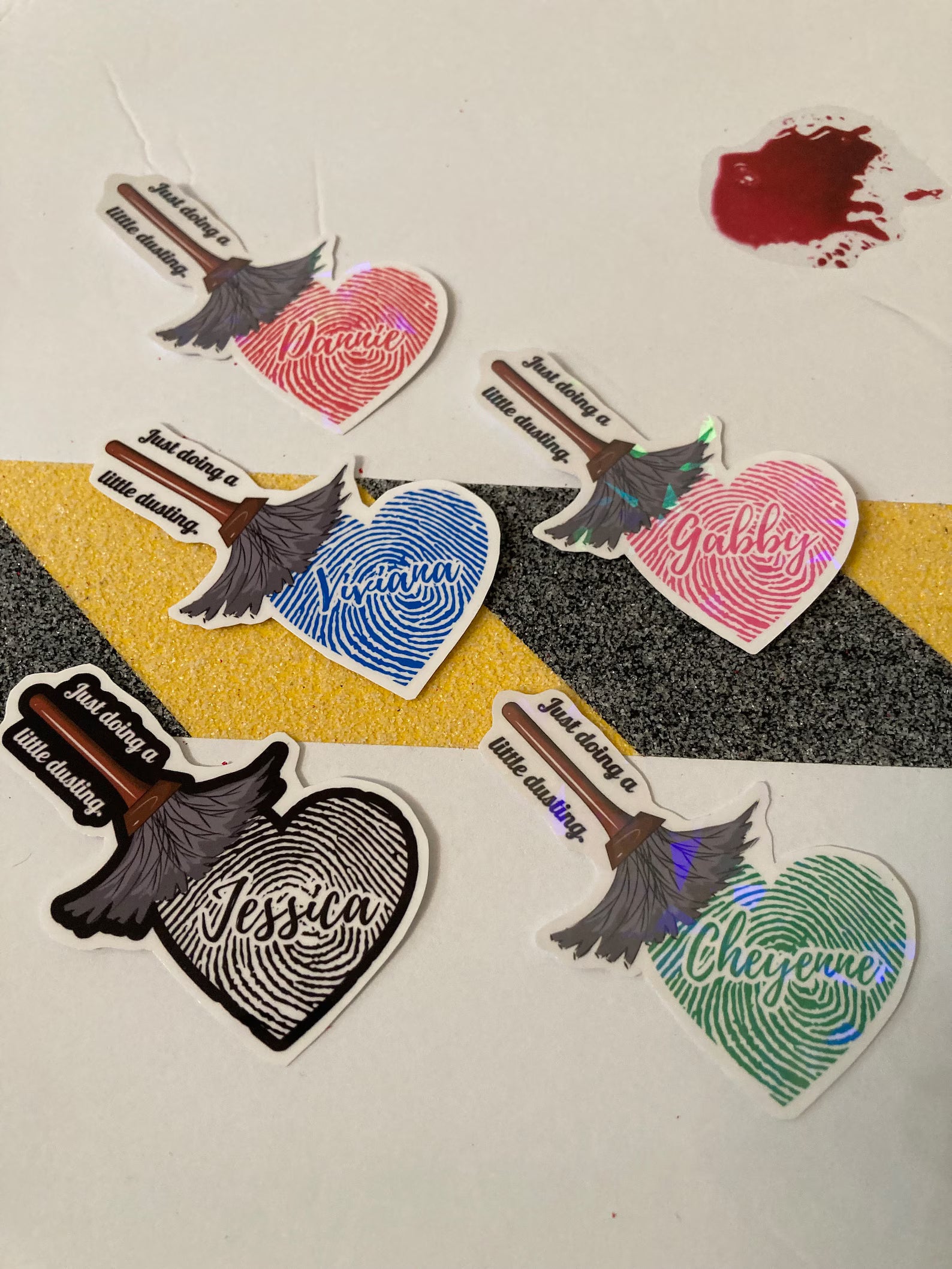 Personalized Fingerprint Heart Sticker: Forensic Science Gift