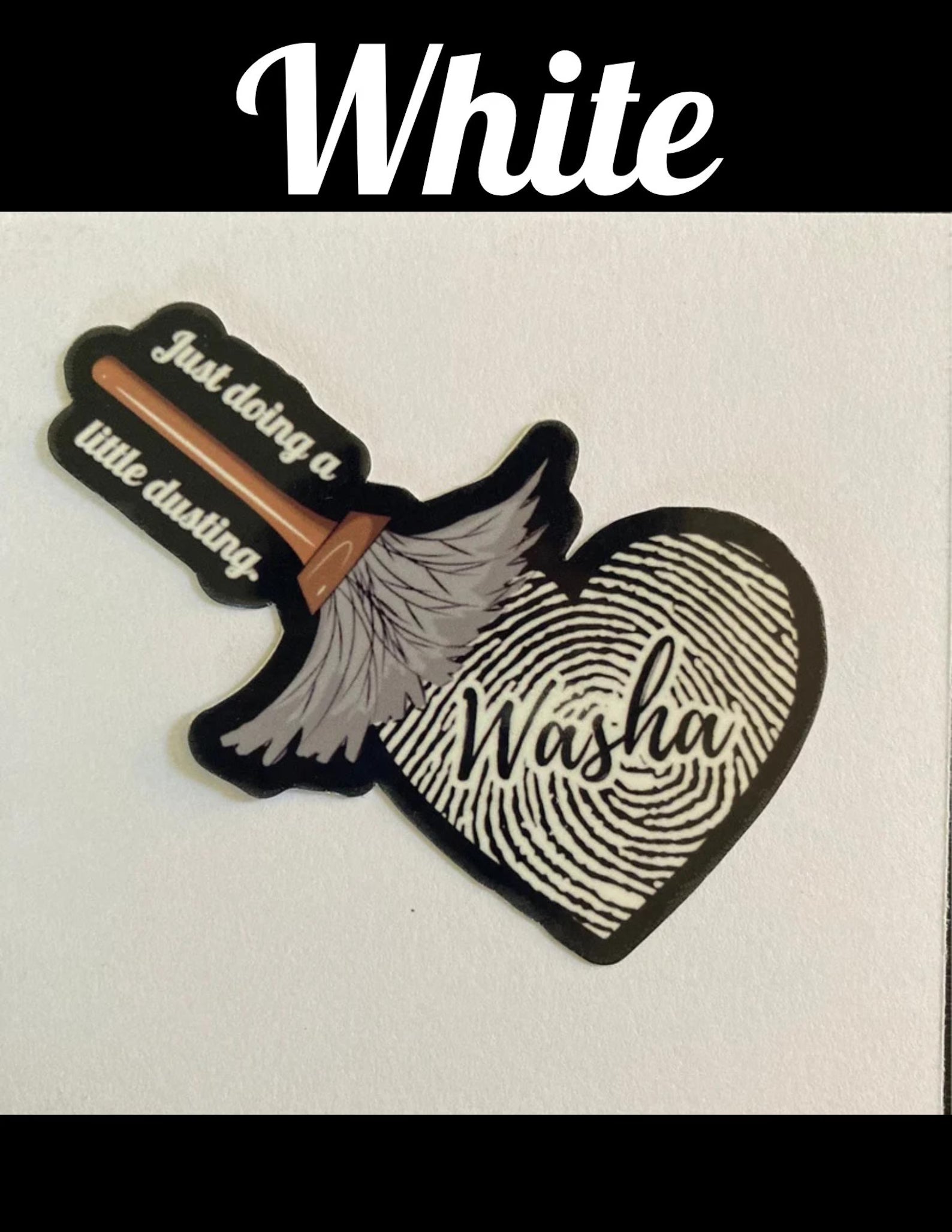 Personalized Fingerprint Heart Sticker: Forensic Science Gift